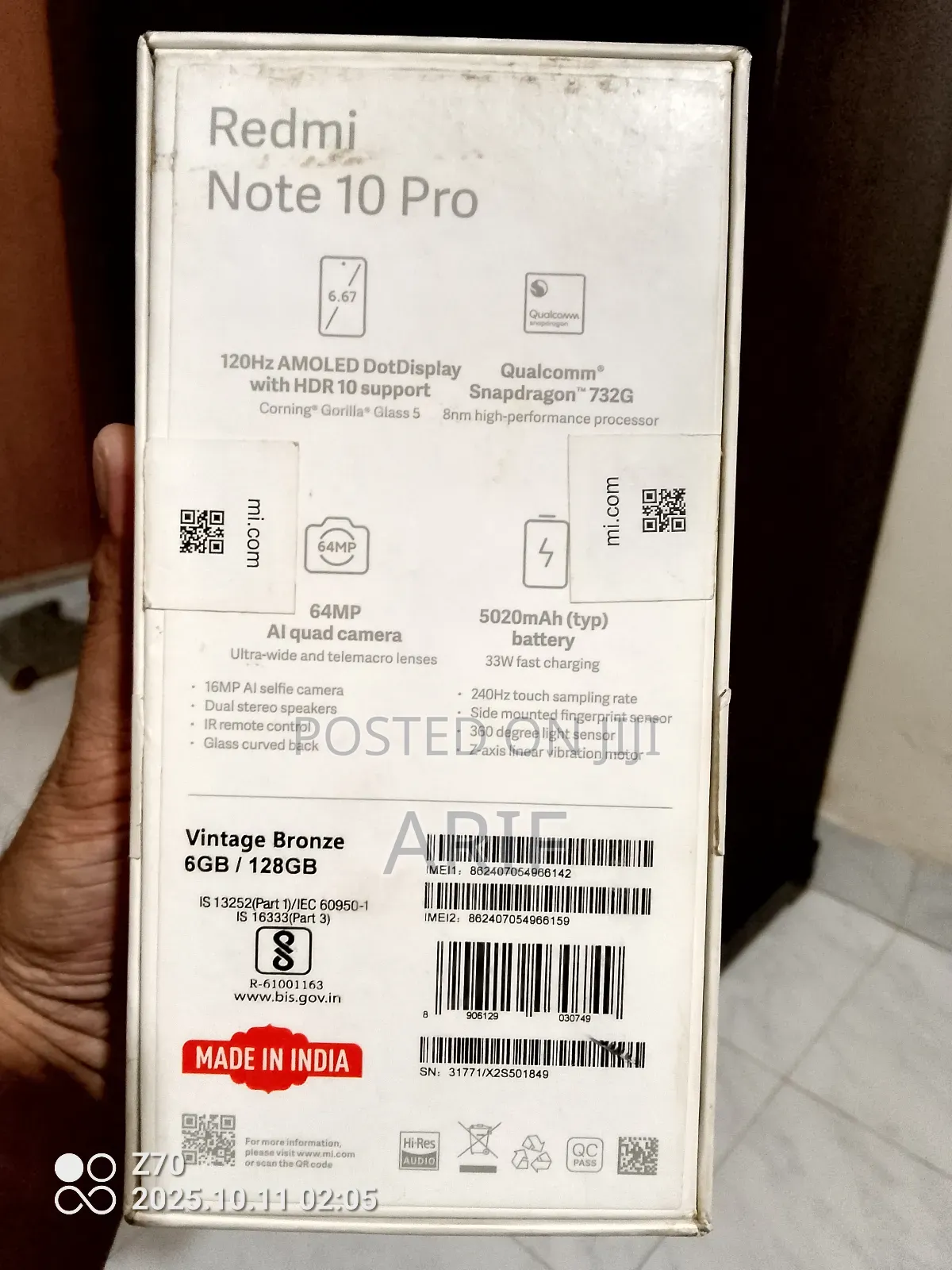 Xiaomi Redmi Note 10 Pro 128 GB Red
