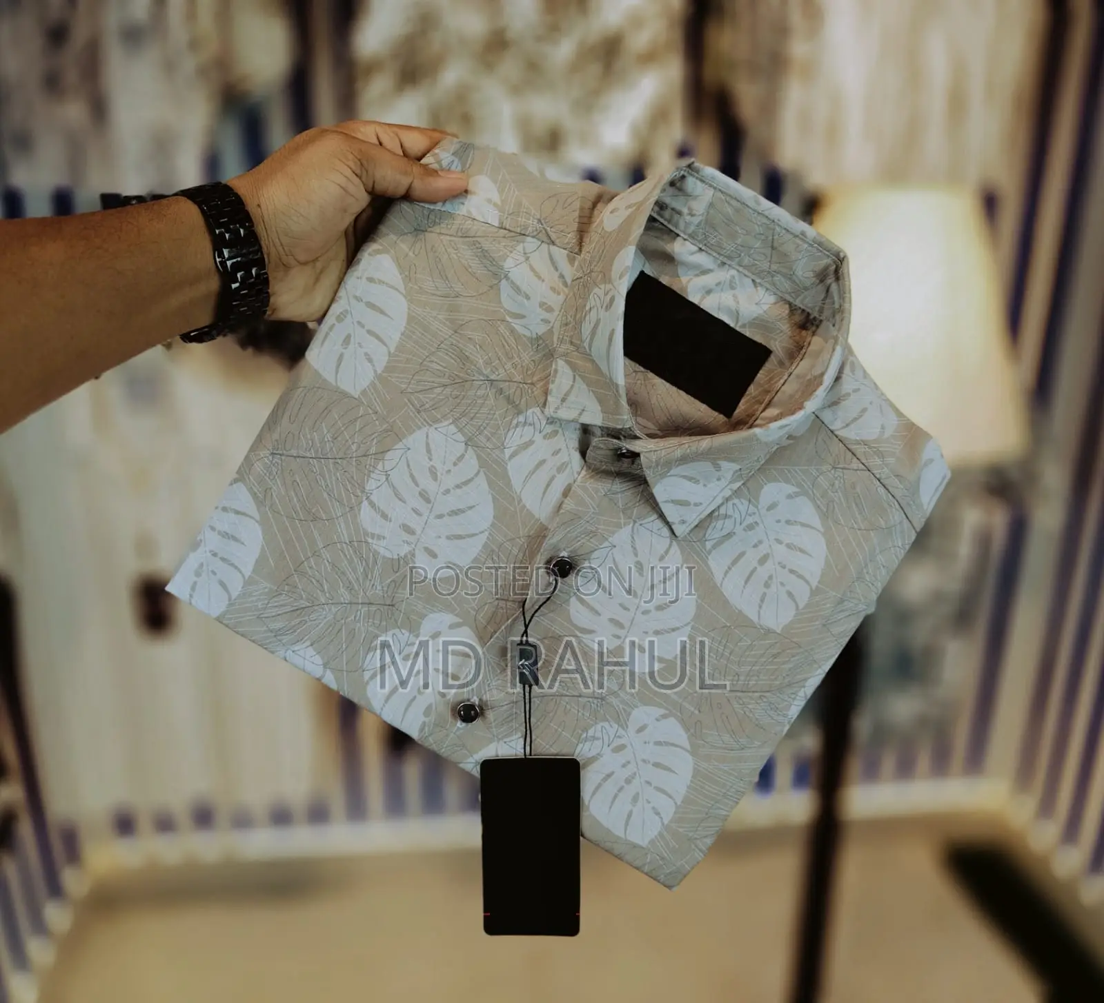 China Pure Black Magnet Cotton Full Sleeve Shirt