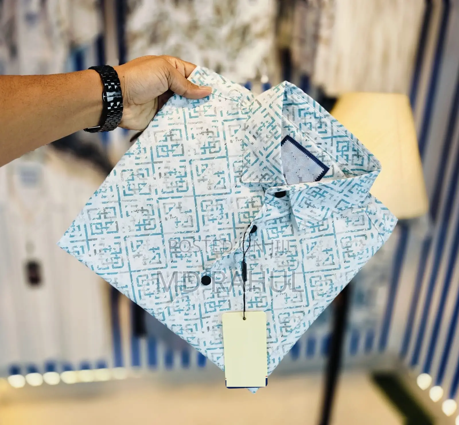 China Pure Black Magnet Cotton Full Sleeve Shirt