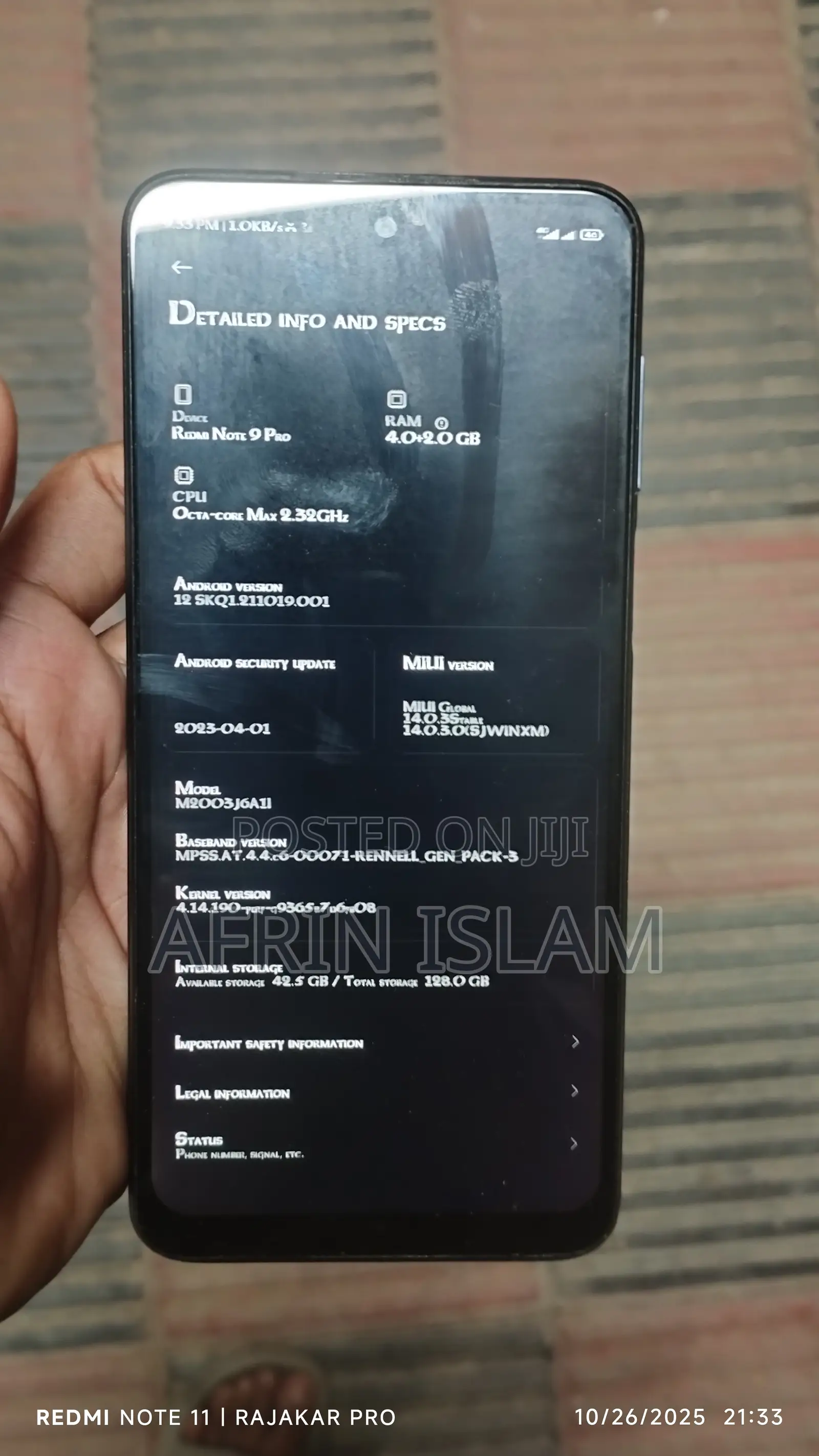 Xiaomi Redmi Note 9 Pro 128 GB Blue