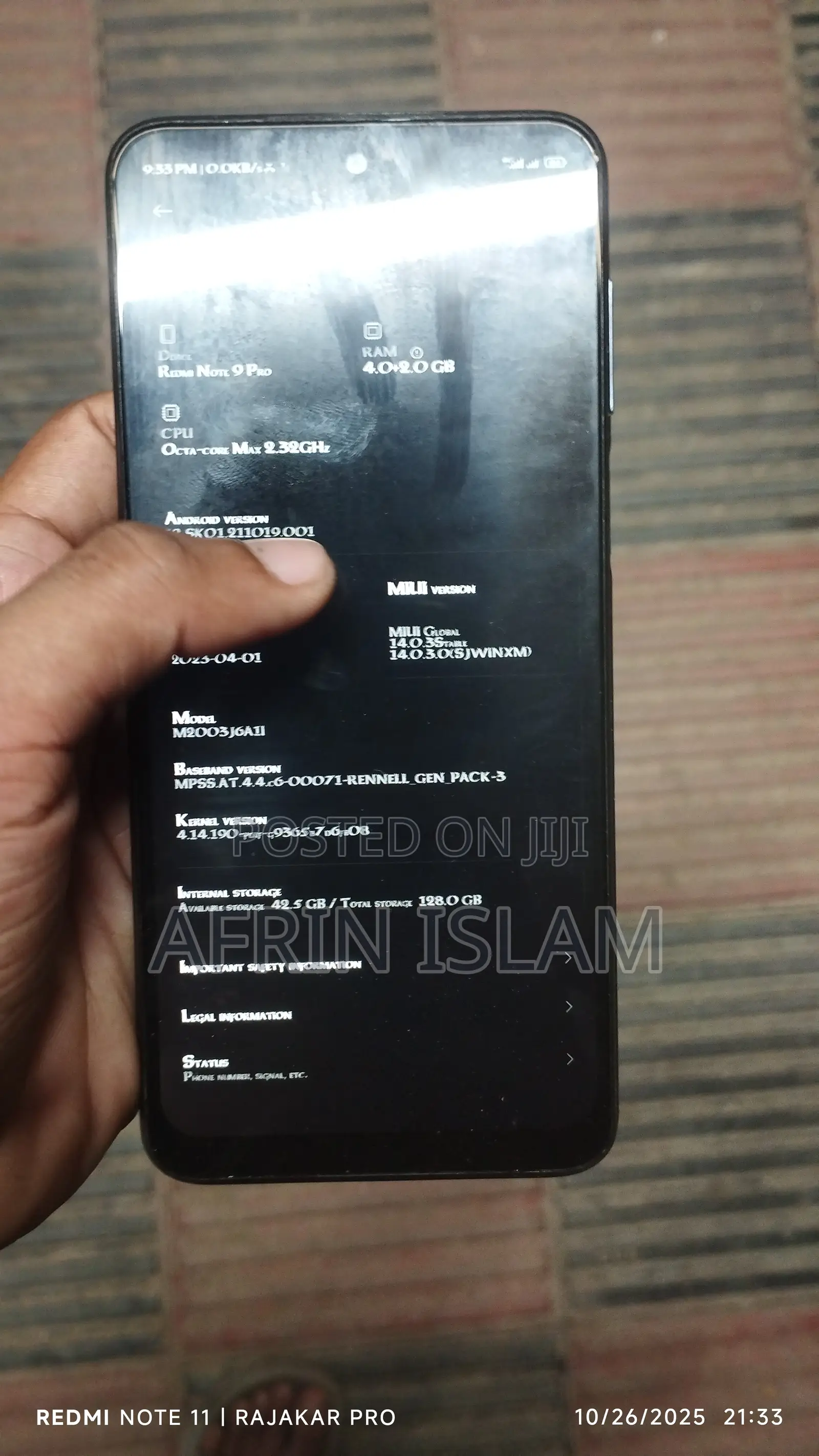 Xiaomi Redmi Note 9 Pro 128 GB Blue