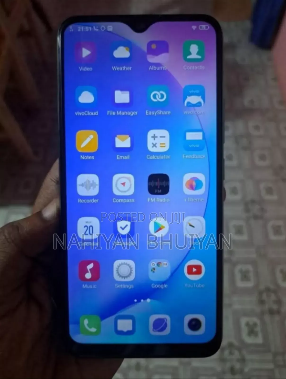 Vivo Y17 256 GB Blue