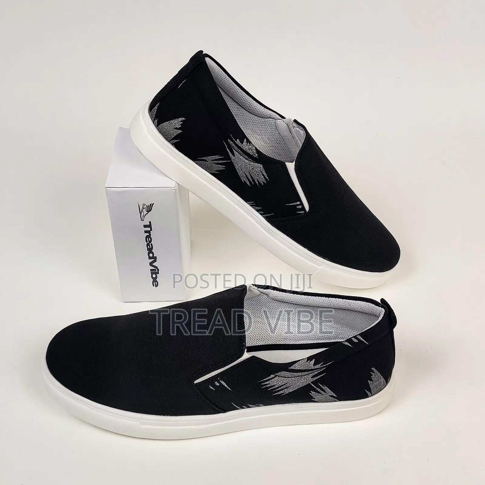 Eid New Shoes Collection Print Black Fabrics Sneaker Treadvibe S1002