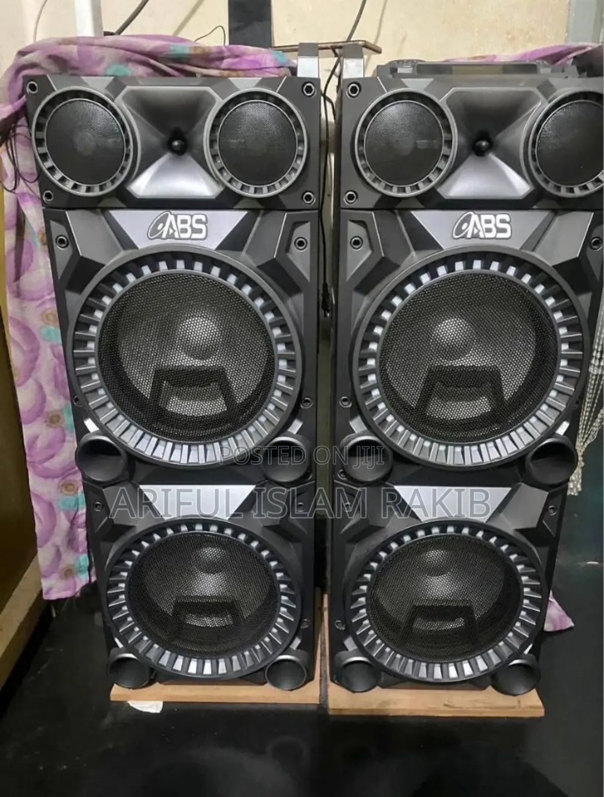 Abs Dj Spekar 12" করে চারটি Spekar ফ্রেশ আছে একদম নতুন বিক্রি করা হবে