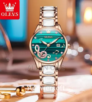 Olevs 3605 Fashion Diamond Ceramic Watch