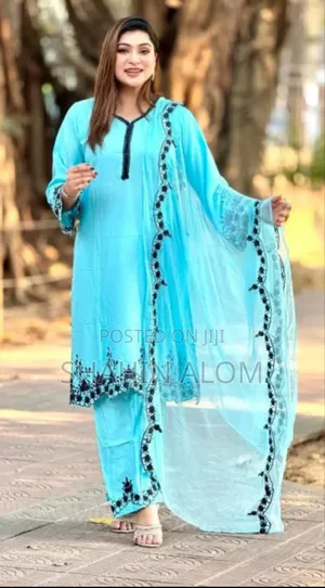 Embroidery Cotton Three Piece