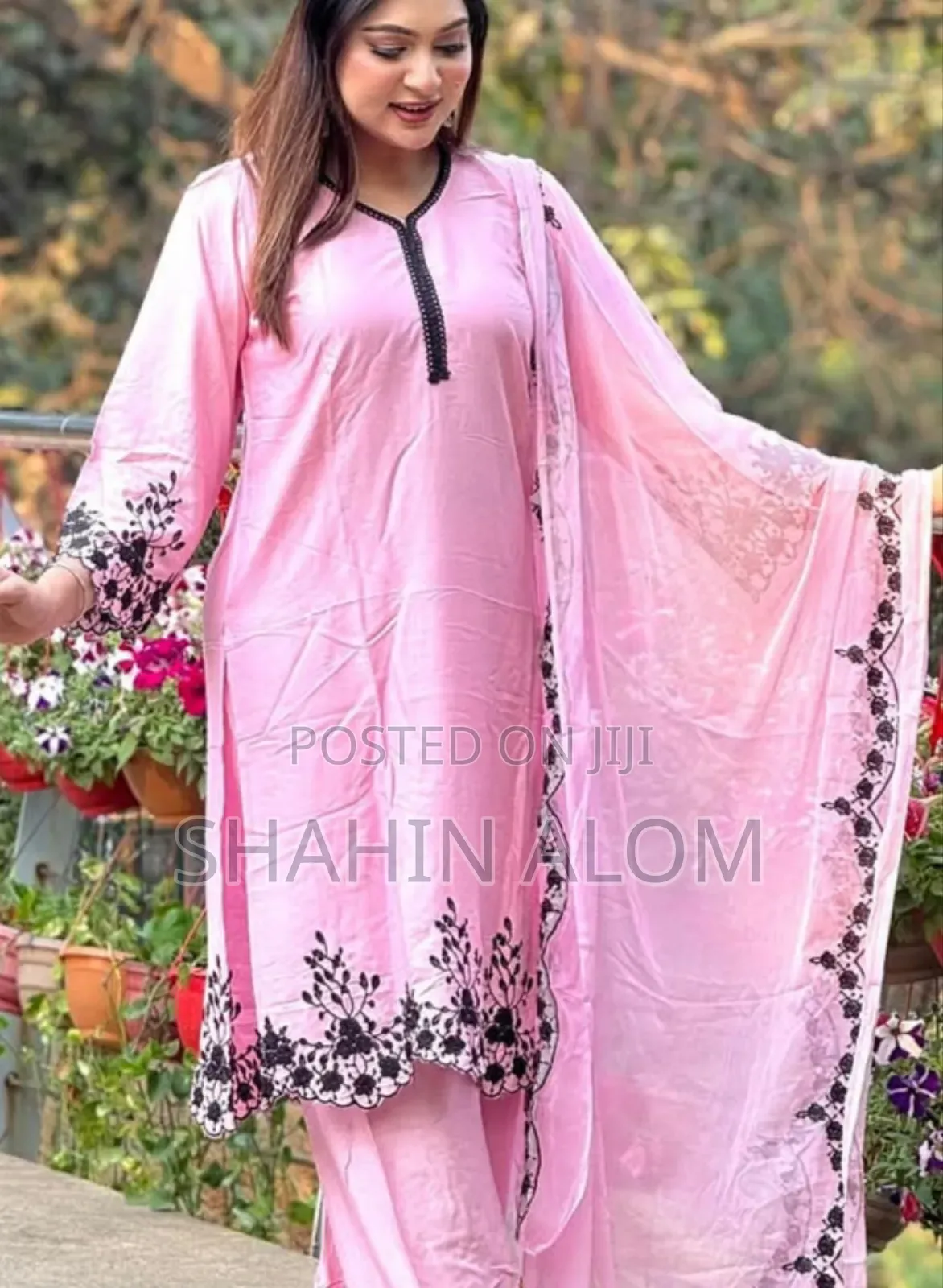 Embroidery Cotton Three Piece