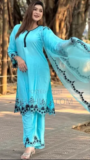 Embroidery Cotton Three Piece