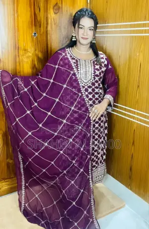 Georgette Embroidery Three Piece