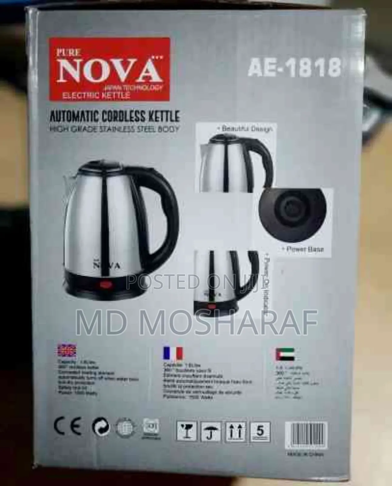 Nova Electric Kettle 1.8l Water Heater Kettle