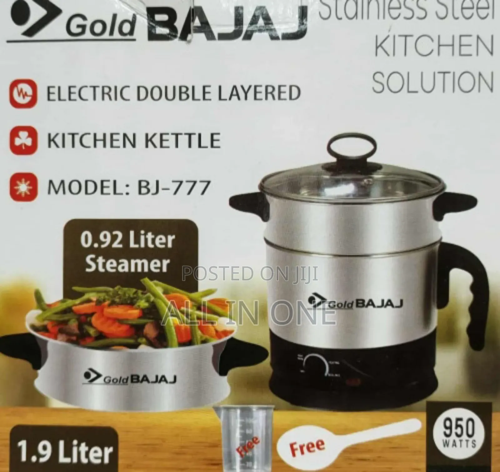 Bajaj Electric Kettle Double Layer Bj-777 (1.9 Litre)