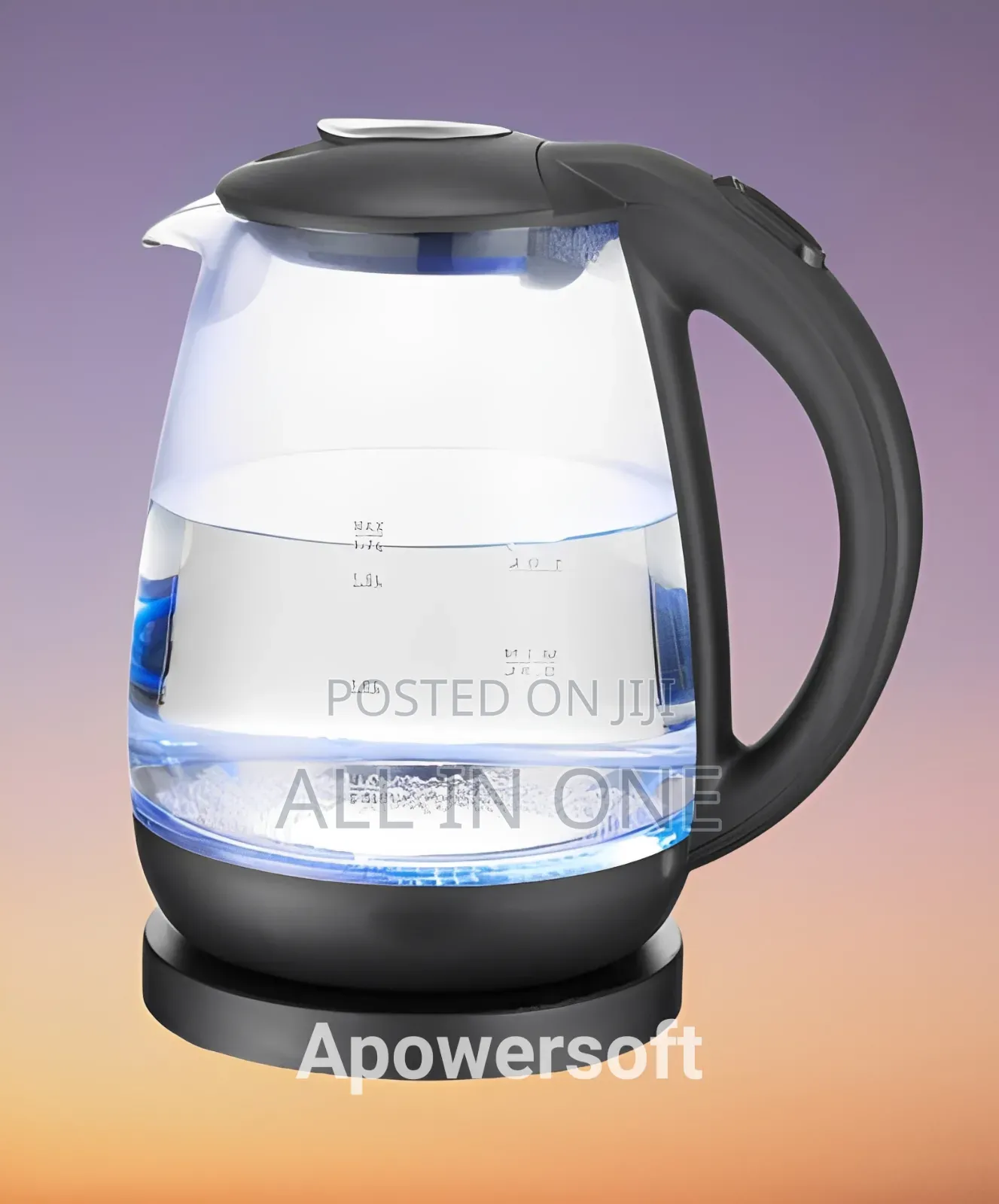 Jaipan Electric Kettle (Are-015) Glass Stainless Still Cordless