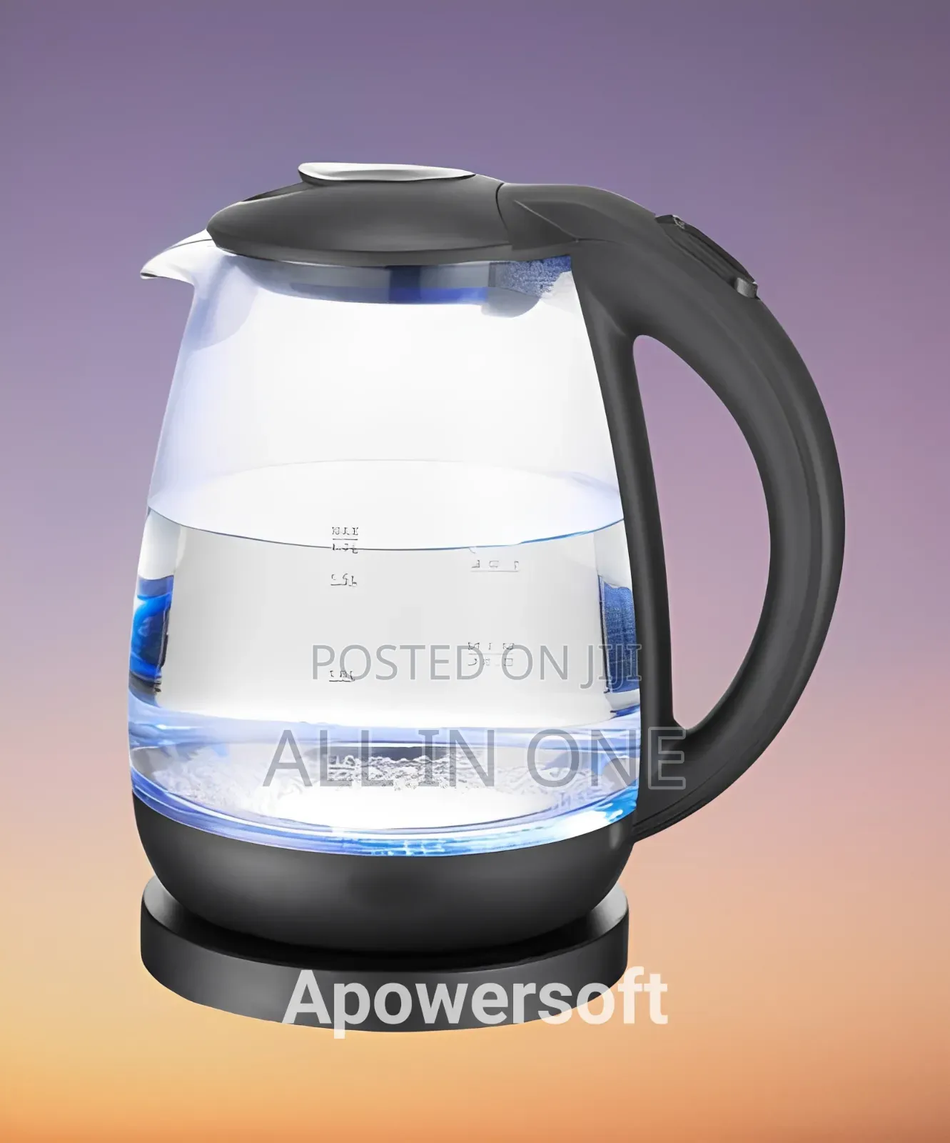 Jaipan Electric Kettle (Are-015) Glass Stainless Still Cordless