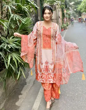 Photo - Ready Made Pure Dubai Silk Digital Print Three Piece