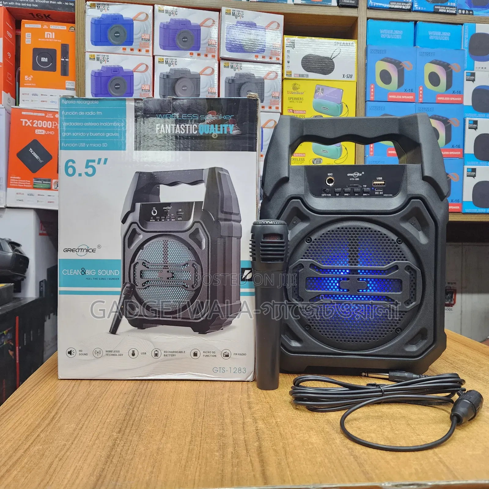 GTS-1283 6.5 Inch Speaker With Wired Microphone