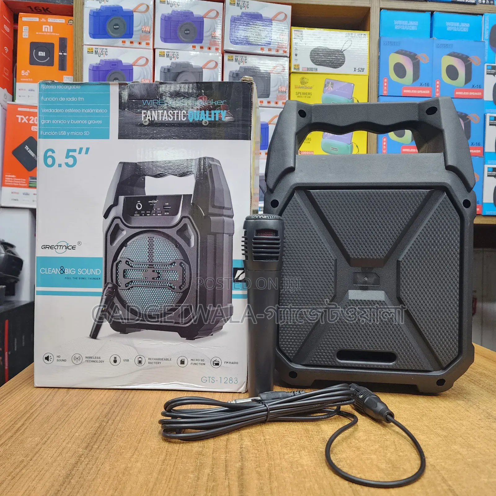 GTS-1283 6.5 Inch Speaker With Wired Microphone