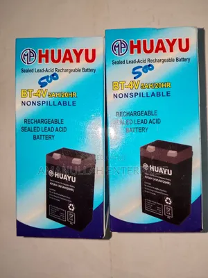 Huayu Bt-4v 5ah/20hr Sealed Lead-Acid Rechargeable Battery.
