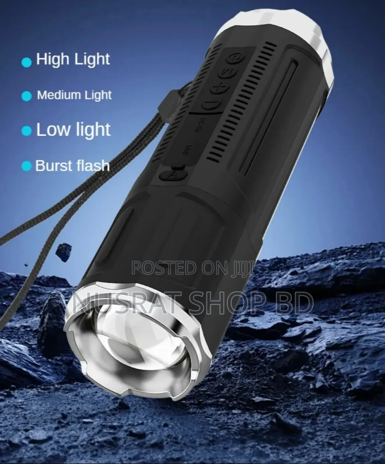 Portable Bluetooth Speaker With Zoomable Flashlight - Fm Radio11165