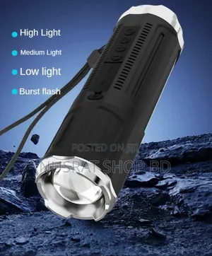 Portable Bluetooth Speaker With Zoomable Flashlight - Fm Radio11165