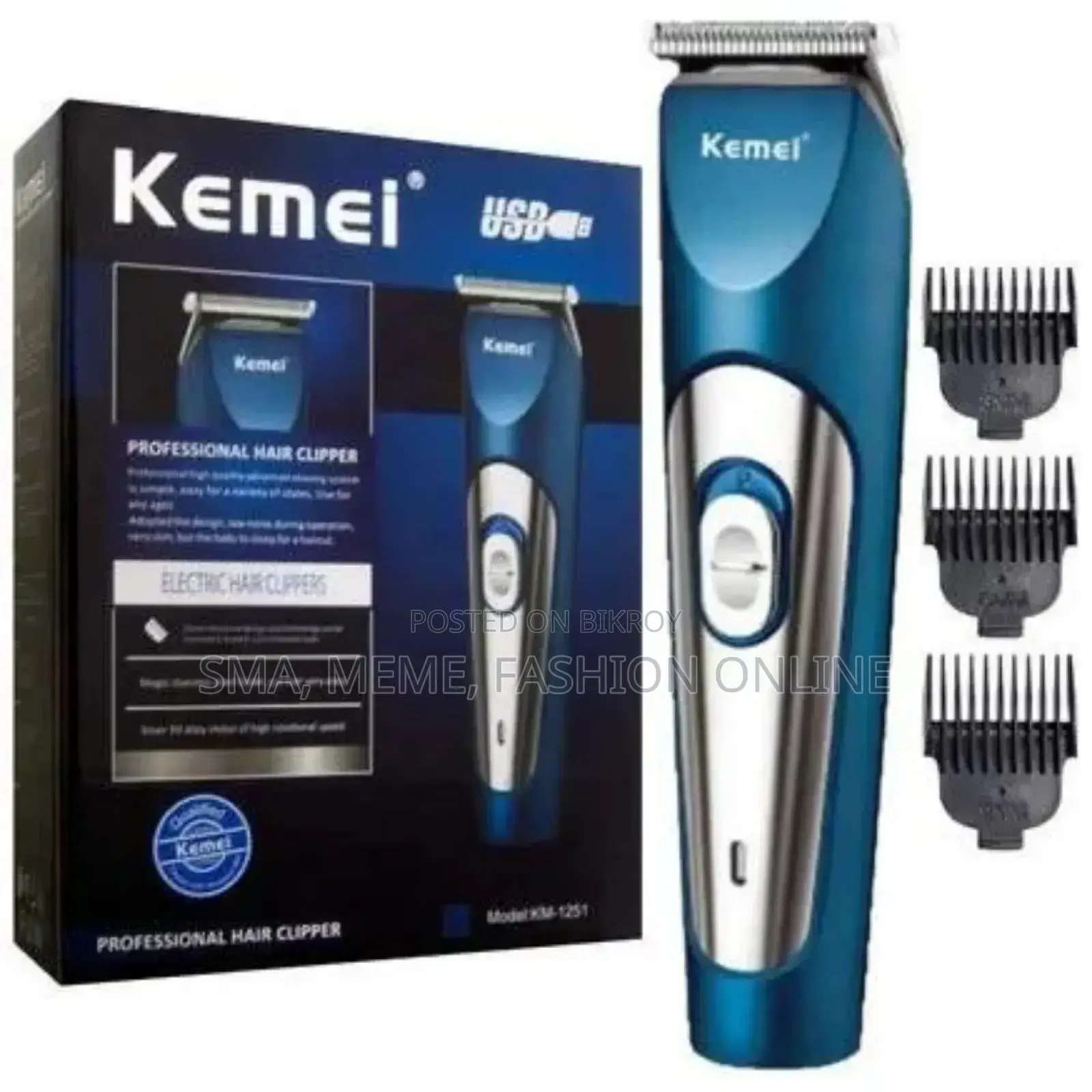 Kemei Rechargable Electric Hair Clipper Km-1251