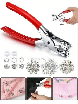 Photo - Snap Five-Prong Button Installation Tool Kit-100 PCS Button Free