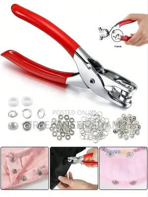 Snap Five-Prong Button Installation Tool Kit-100 PCS Button Free