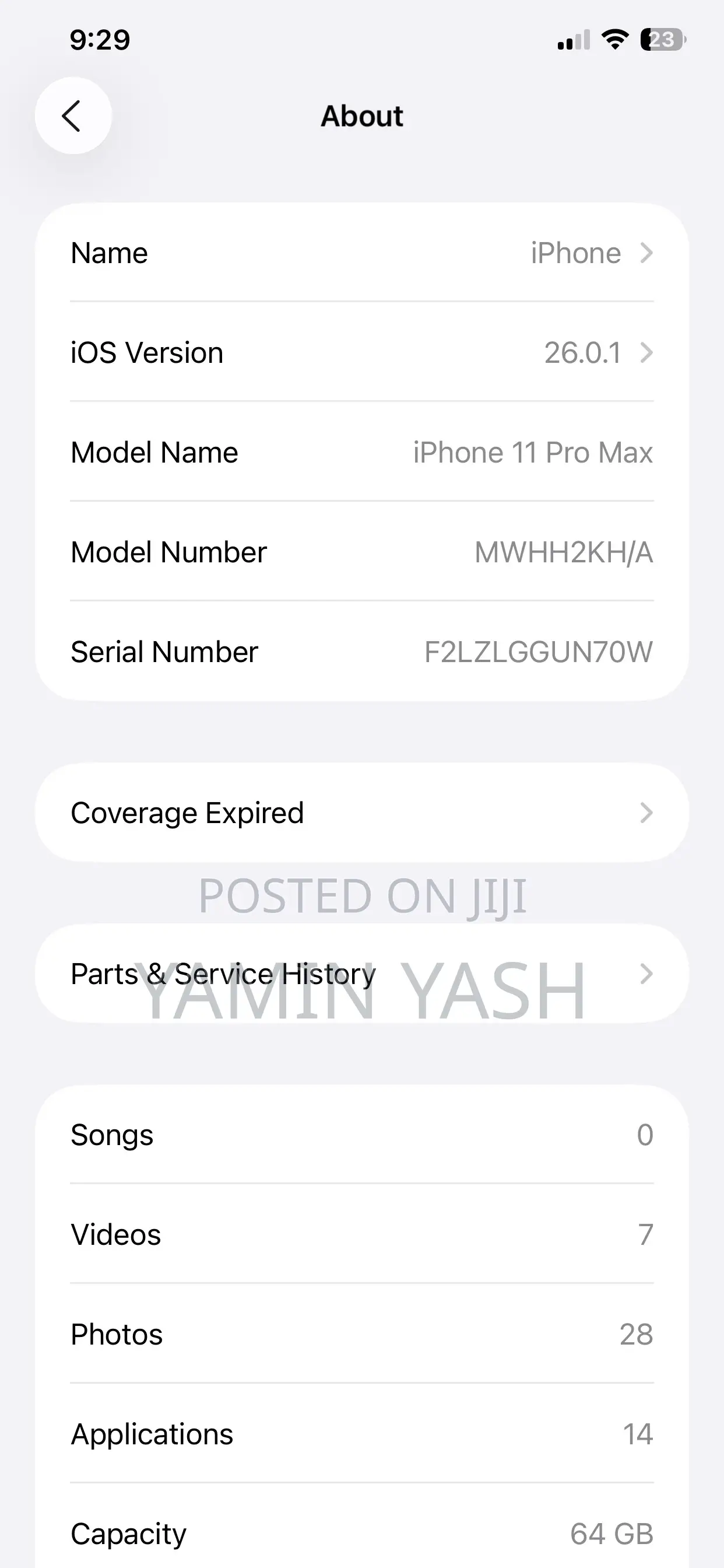 Apple iPhone 11 Pro Max 64 GB Black