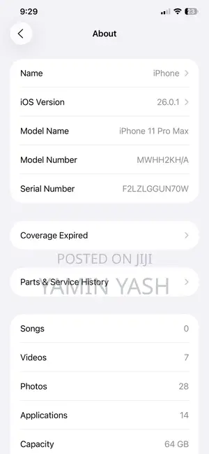 Apple iPhone 11 Pro Max 64 GB Black