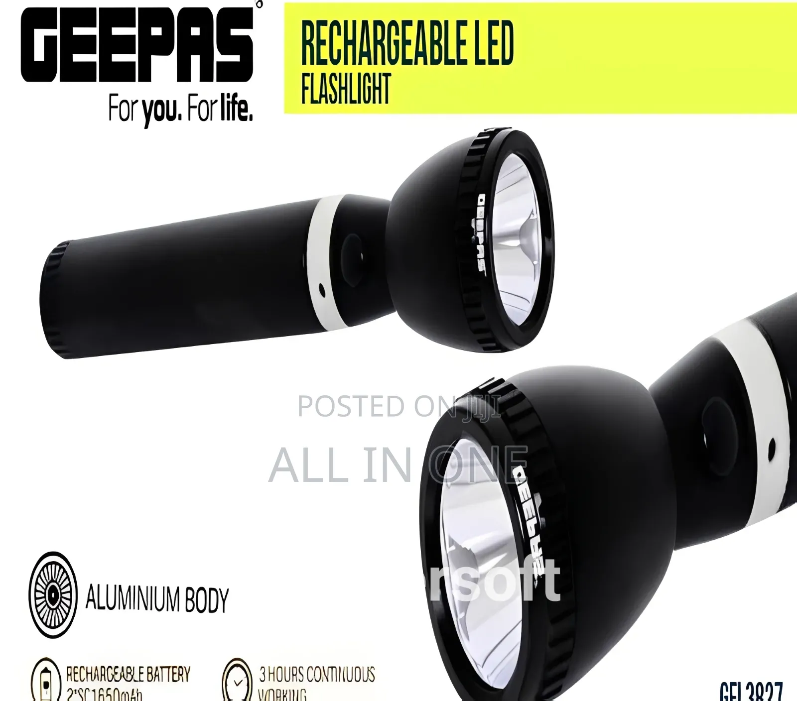 Geepas GFL 3827 - Rechargeable Flashlight