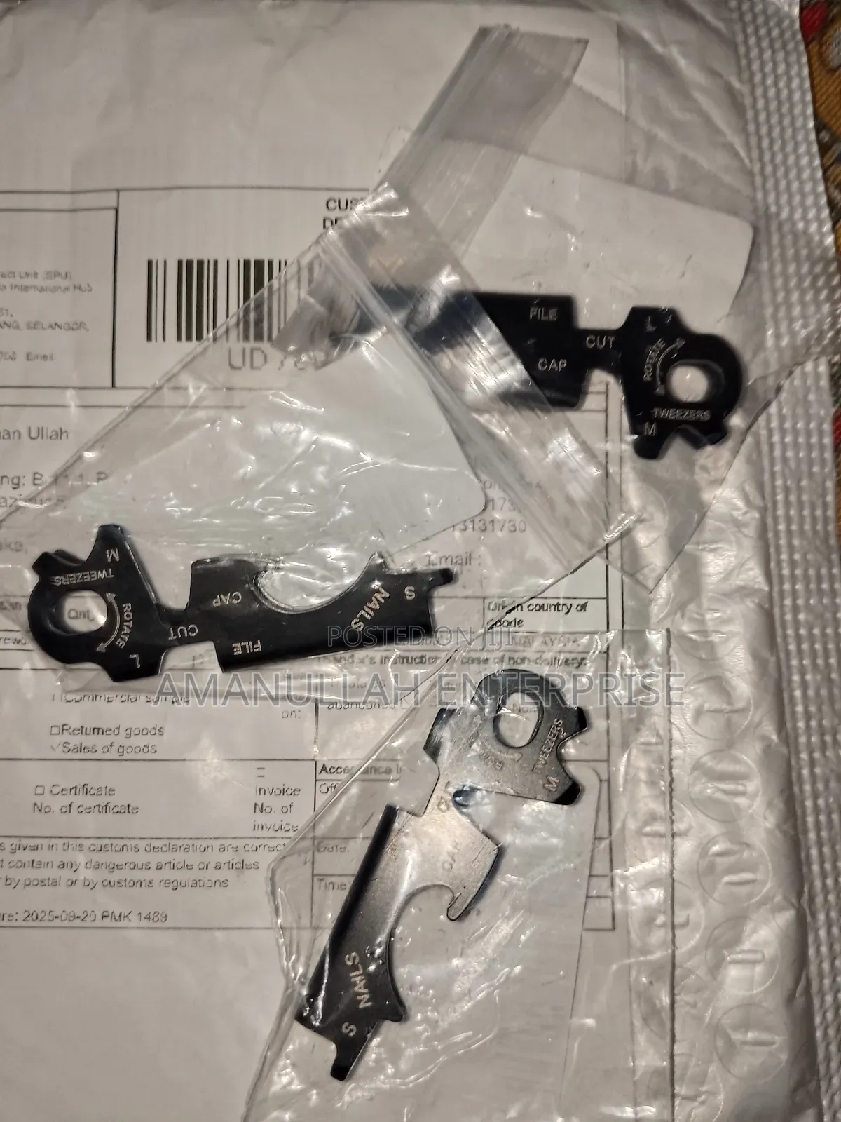 Stainless Steel Multitool Keychain Portable Tool for Various Tasks.