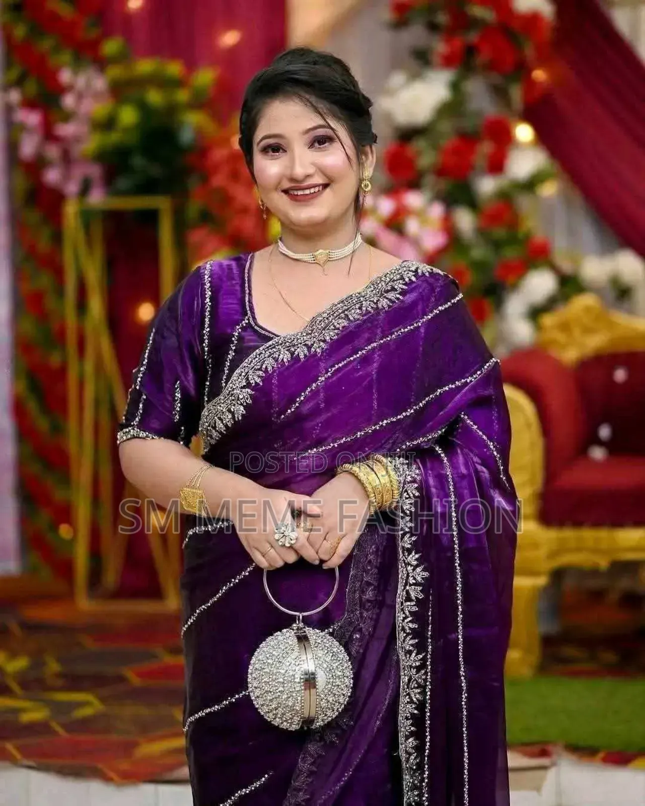 Georgette Embroidery Sharee With