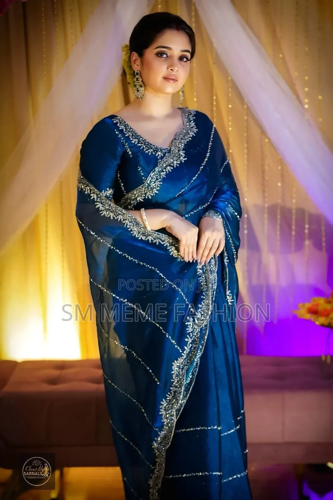 Georgette Embroidery Sharee With