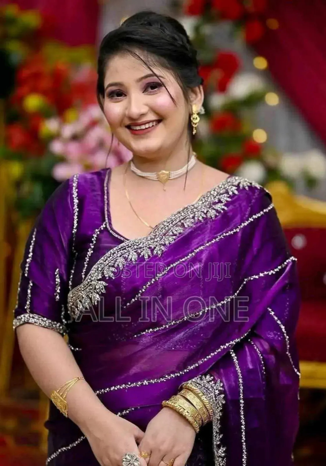 Georgette Embroidery Sharee With Blouse Piece Mm Hh