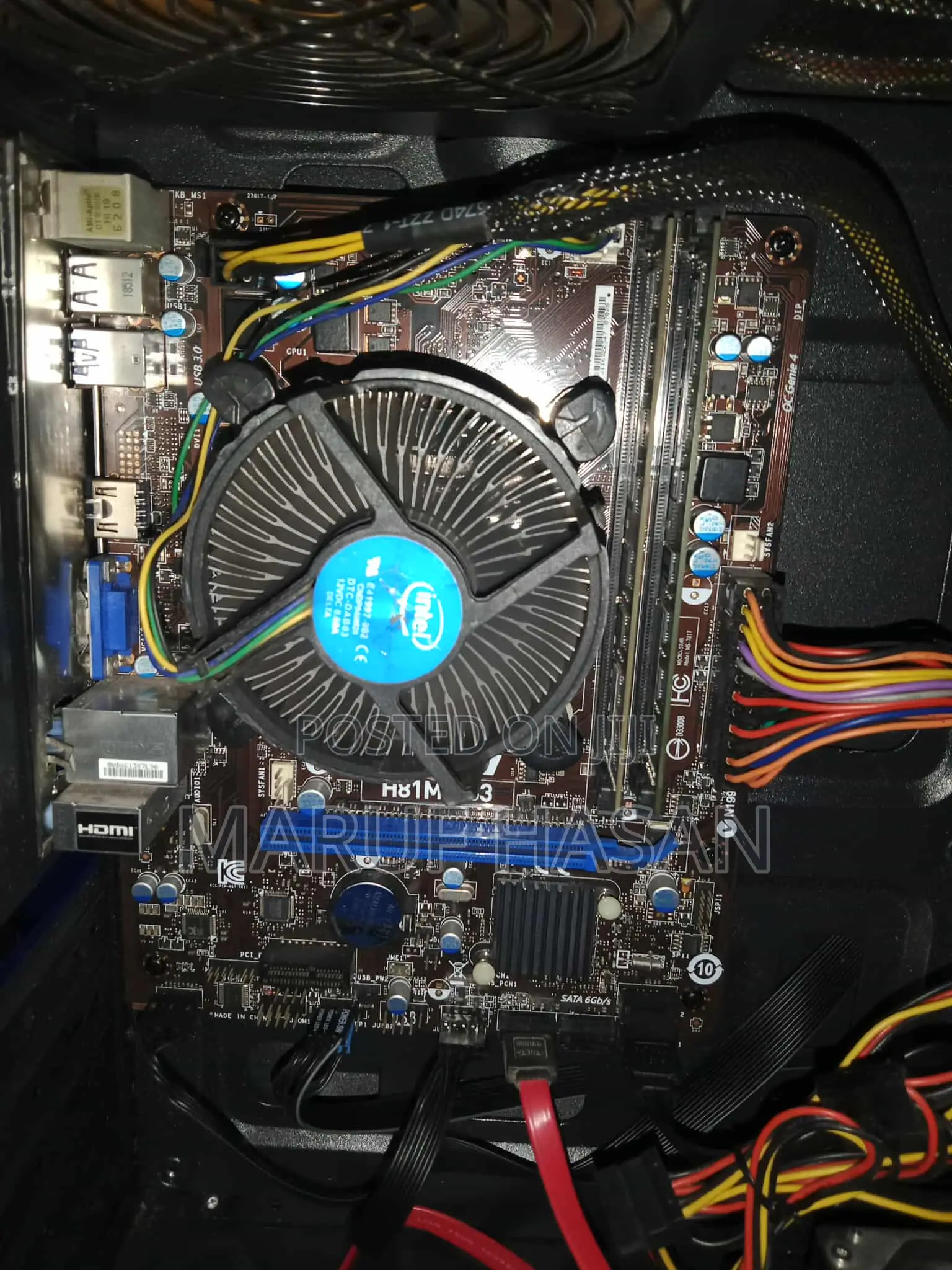 Intel Core I5 Msi 81 Board 8gb Ram ও Dell 19” Monitor সহ ফুল Pc