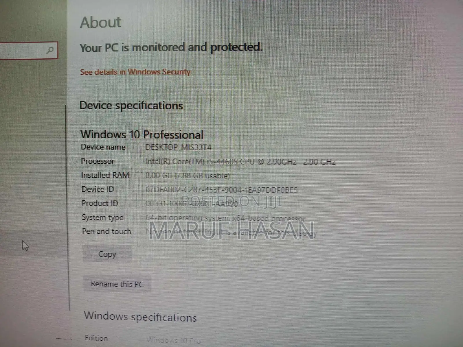 Intel Core I5 Msi 81 Board 8gb Ram ও Dell 19” Monitor সহ ফুল Pc