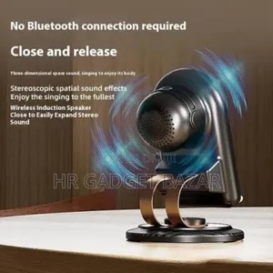 Sensor Speaker Phone Holder With Wireless Charger. Mobile Stand