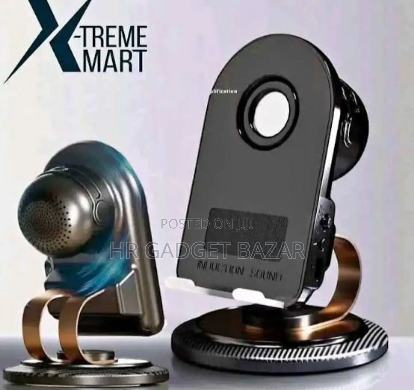 Sensor Speaker Phone Holder With Wireless Charger. Mobile Stand