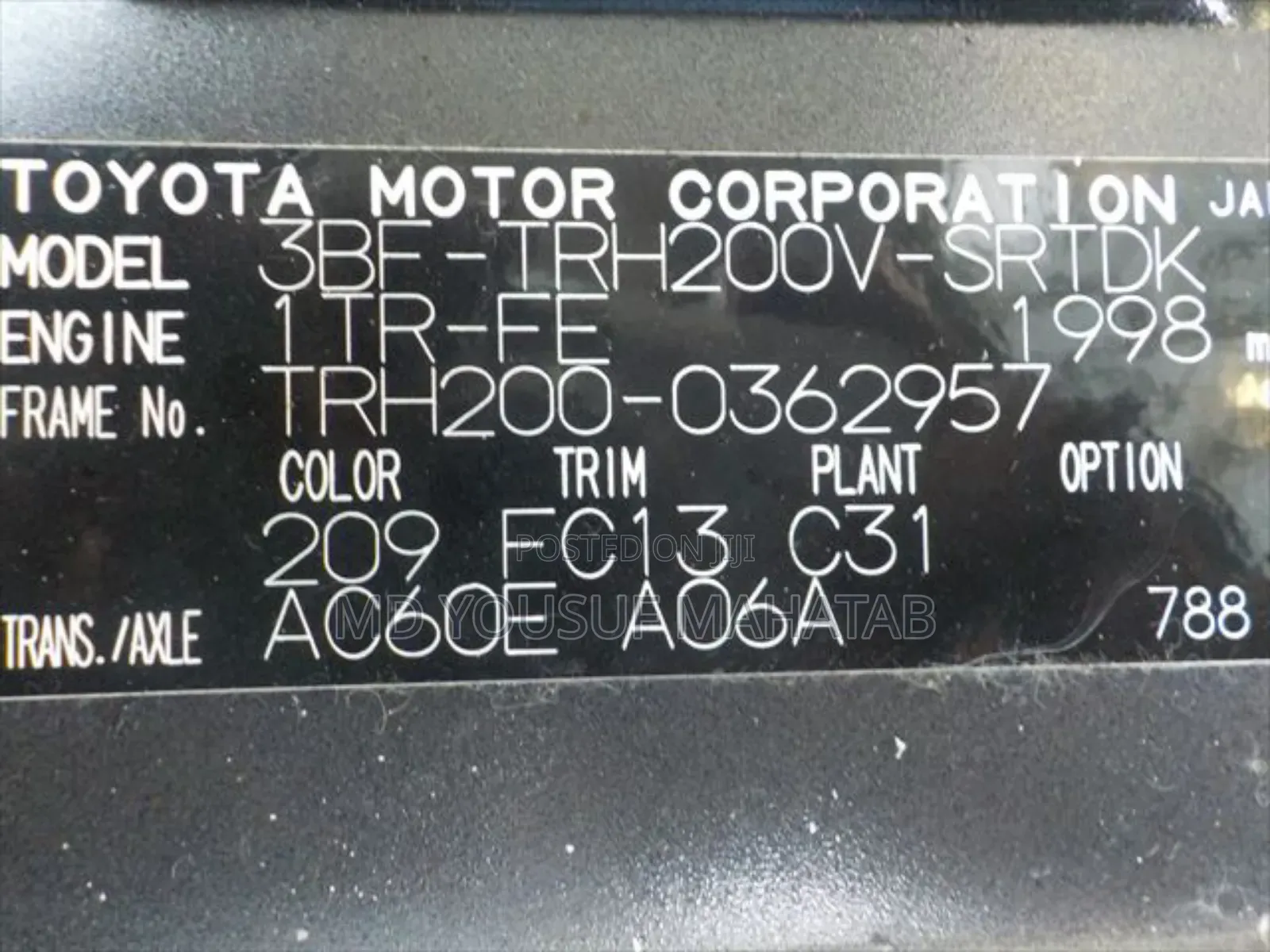 Toyota HiAce 2020 Black