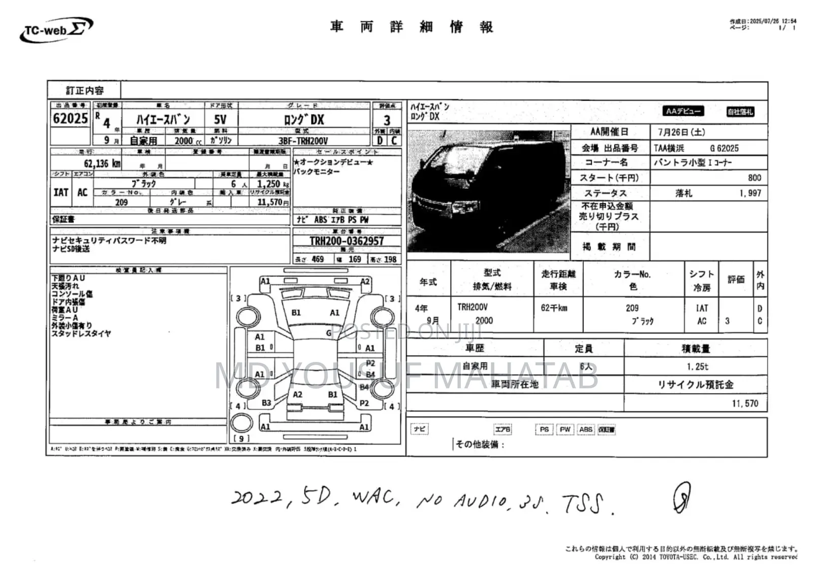 Toyota HiAce 2020 Black