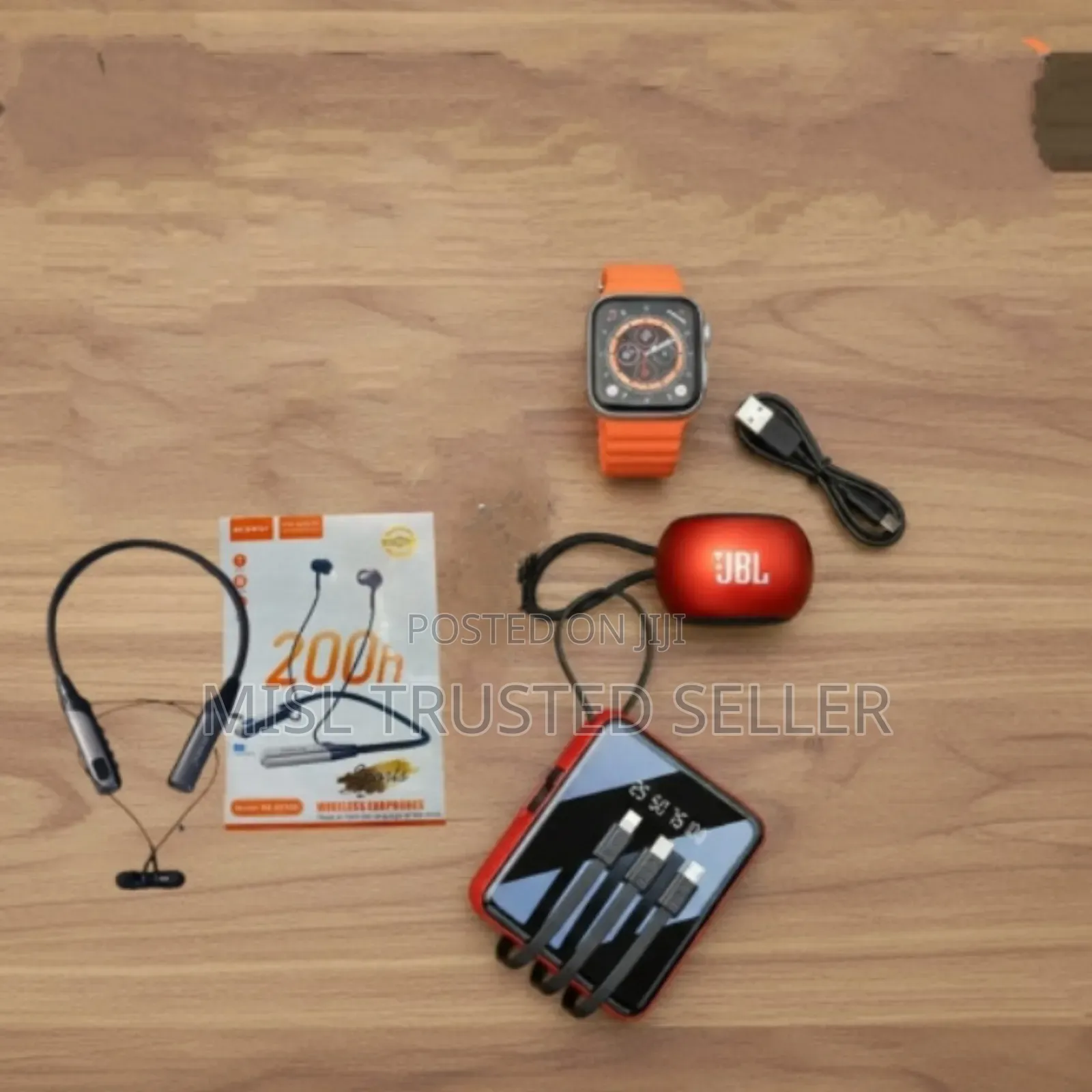Powerbank + Smart Watch + Bluetooth Speaker + Neckband