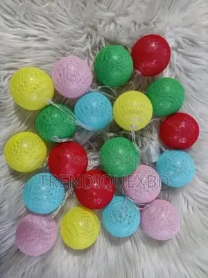 Cotton Ball Fairy Light 14ft Decorative Multi-Color Led String Light