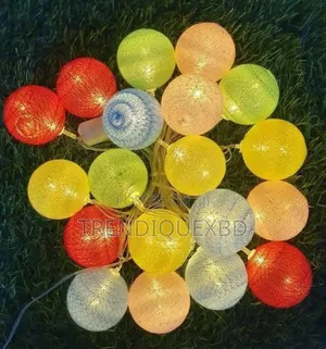 Cotton Ball Fairy Light 14ft Decorative Multi-Color Led String Light
