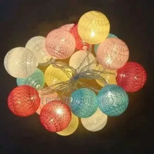 Cotton Ball Fairy Light 14ft Decorative Multi-Color Led String Light