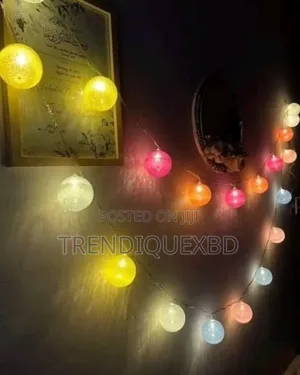 Photo - Cotton Ball Fairy Light 14ft Decorative Multi-Color Led String Light