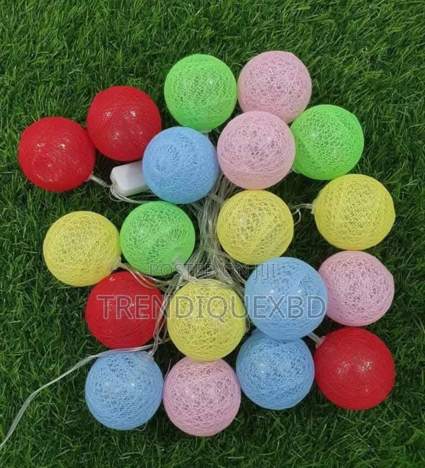 Cotton Ball Fairy Light 14ft Decorative Multi-Color Led String Light