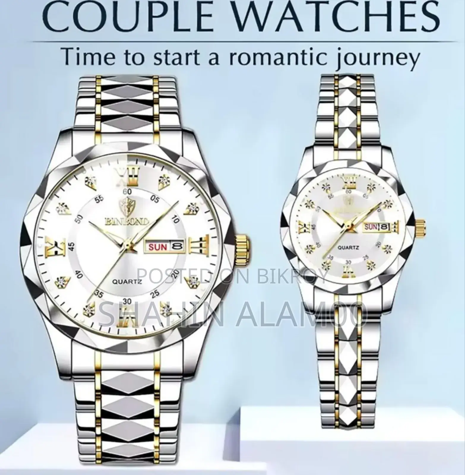 Binbond Brand Luxury Fashion Couple Watch