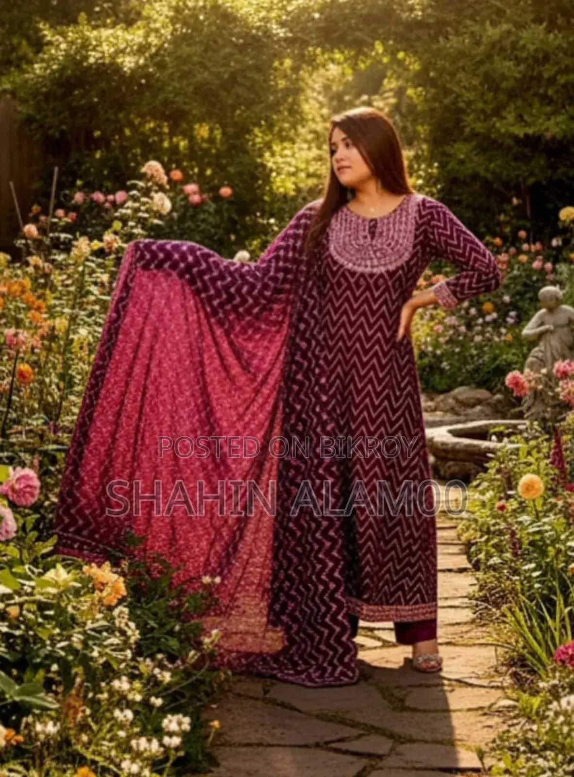 Readymade Gown Three Piece