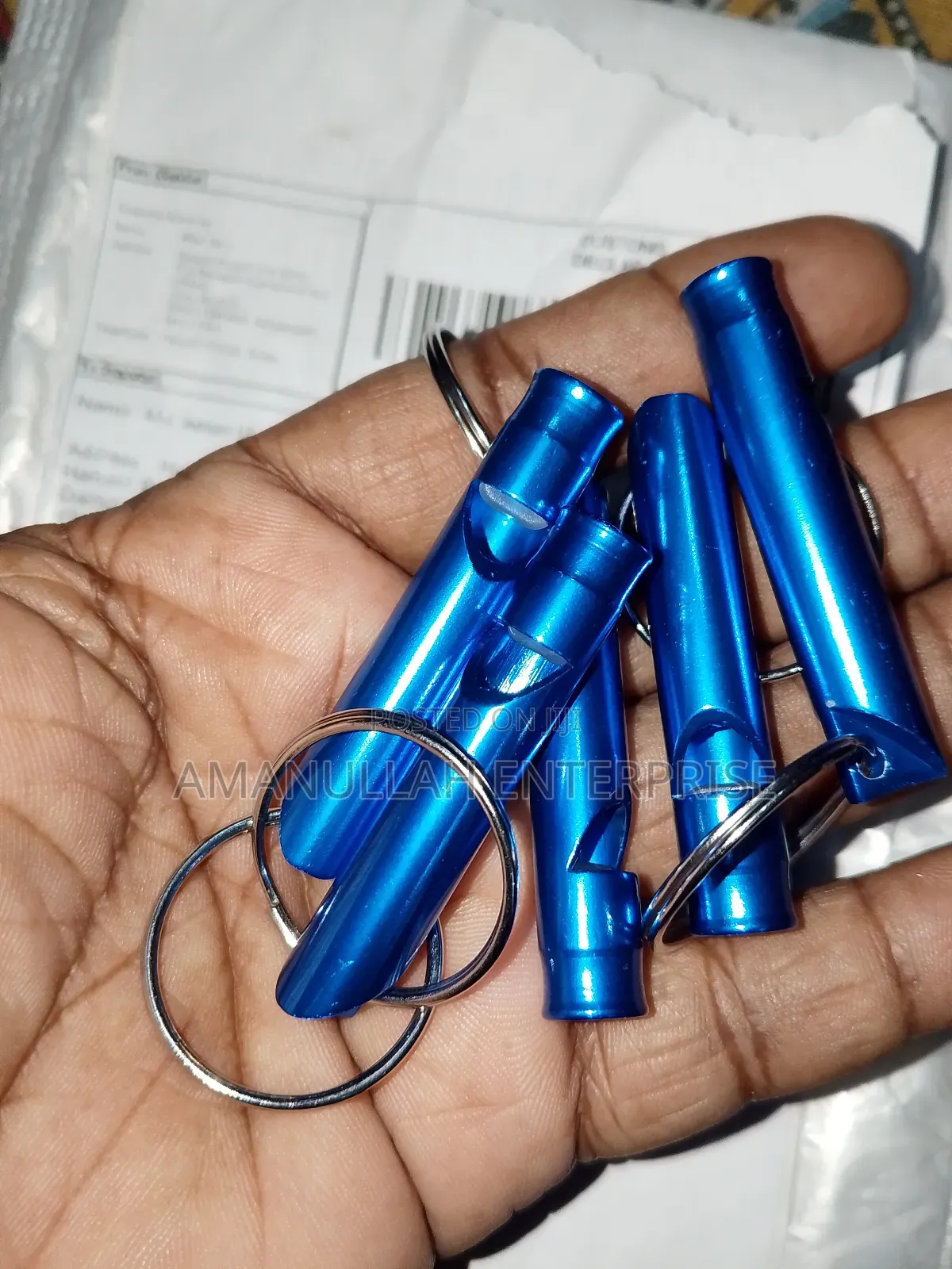 Aluminum Emergency Survival Whistle On A Keychain