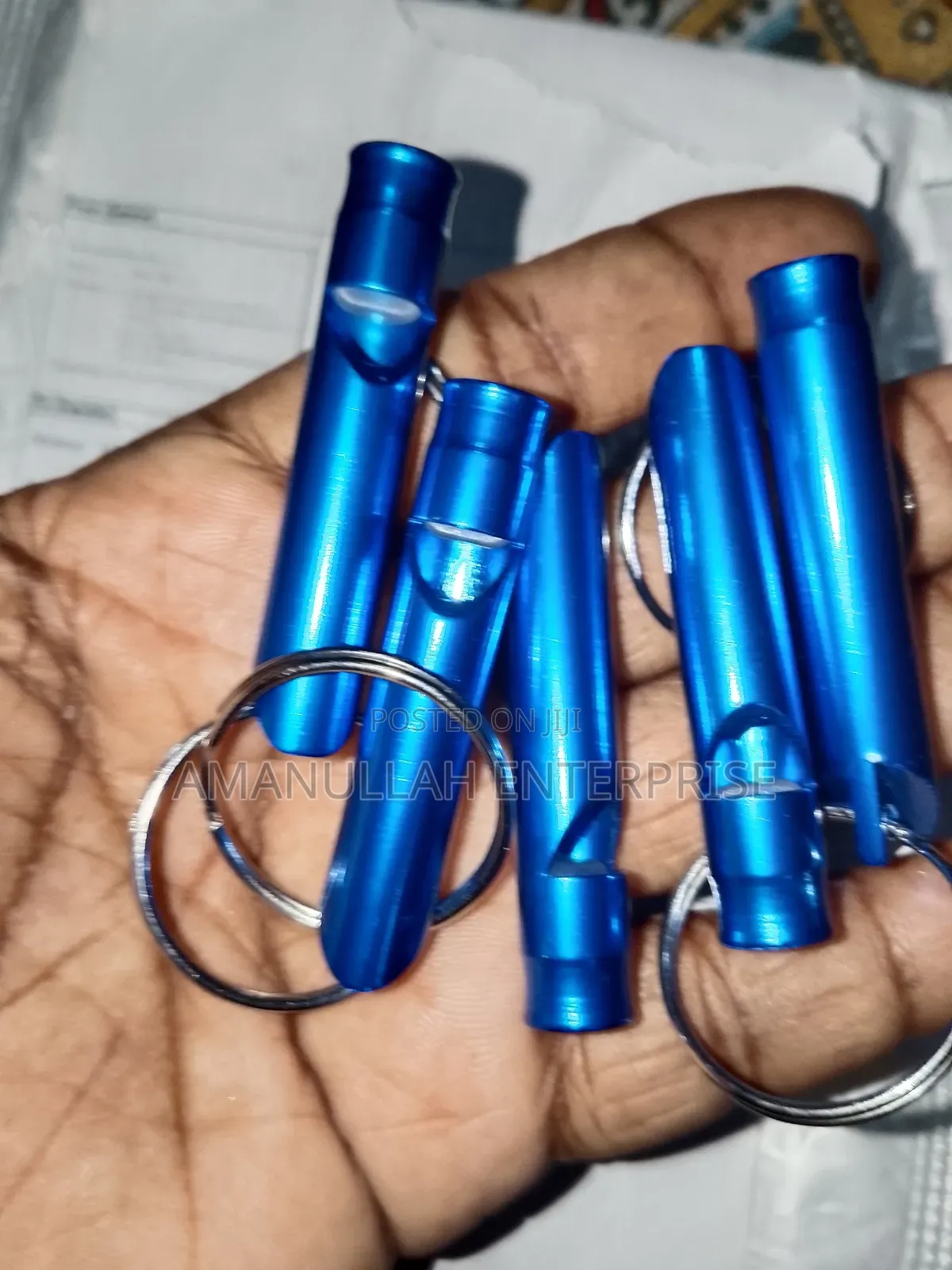 Aluminum Emergency Survival Whistle On A Keychain