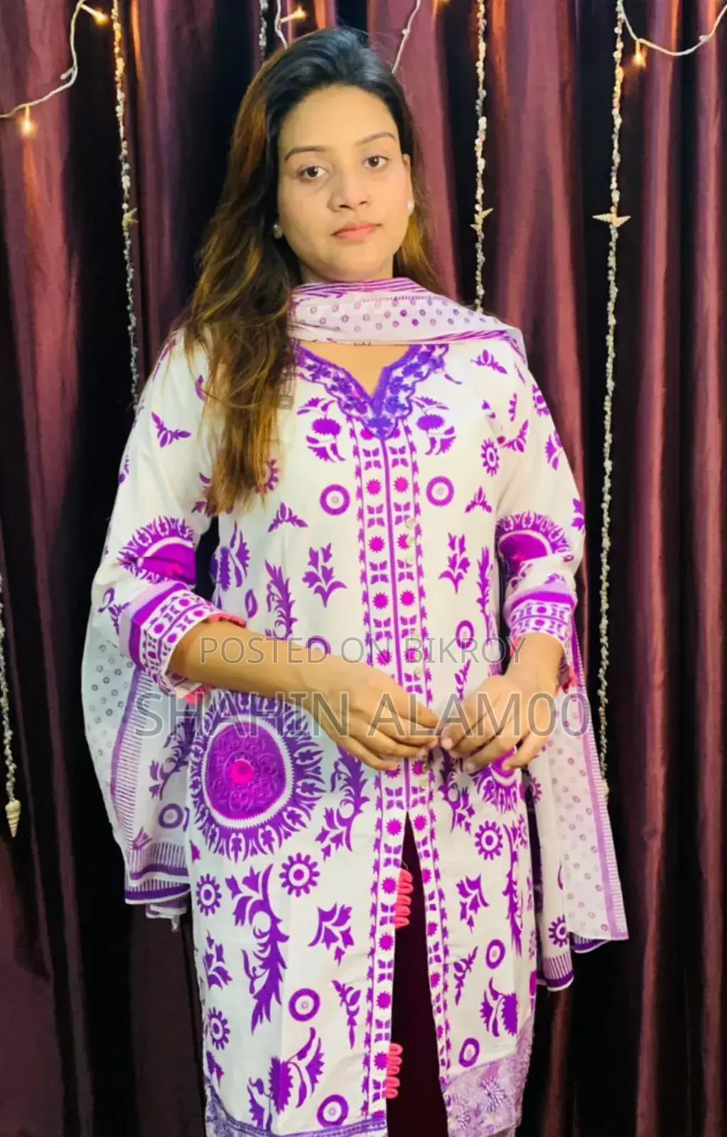 Cotton Dress With Skin Print